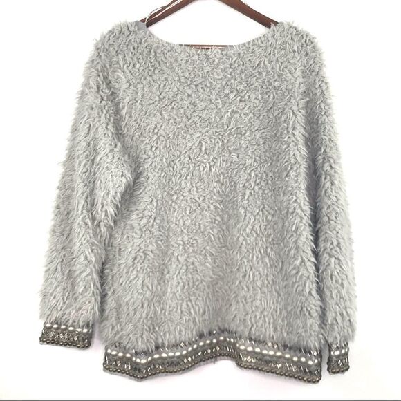 Jessica Simpson Shaggy Cardigan Size L - Picture 2 of 7